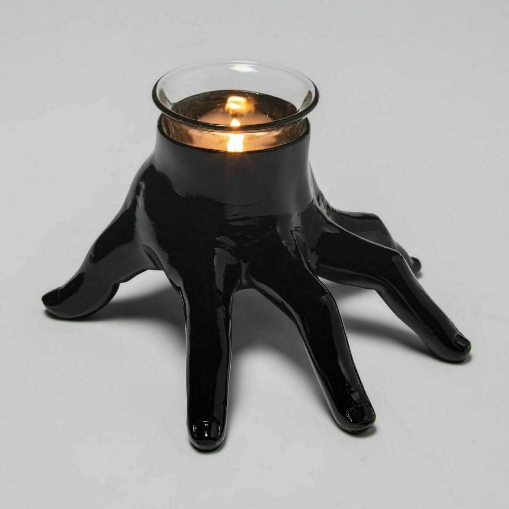 Hyde & EEK! Black Votive Short Hand Candle Votive